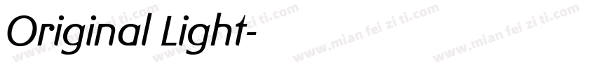 Original Light字体转换